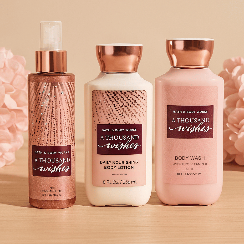Kit A Thousand Wishes (Body Splash, Loção Corporal e Gel Ducha)